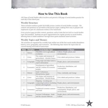 180 Days™: Social Studies, Civics for 6th Grade Practice Workbook for Classroom and Home, Cool and Fun Practice Created by Teachers (180 Days of Practice)