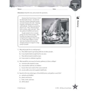 180 Days™: Social Studies, Civics for 6th Grade Practice Workbook for Classroom and Home, Cool and Fun Practice Created by Teachers (180 Days of Practice)