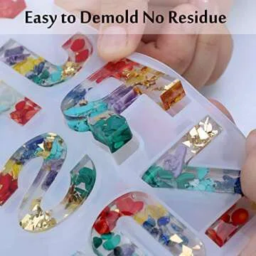 Reversed Alphabet Silicone Resin Mold for Crafting Fun