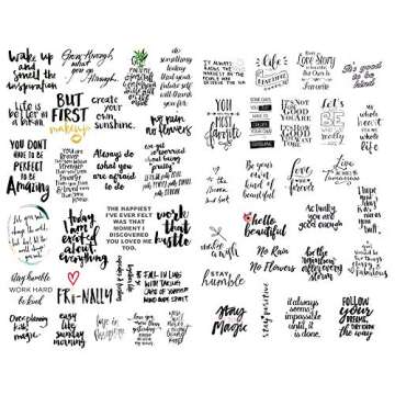 Seasonstorm Black Chat Word Small Talk Bless Saying Kawaii Aesthetic Happy Planner Diary Journal Sta...