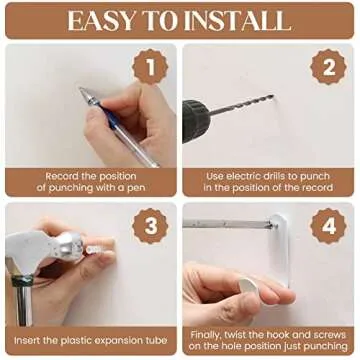 Hanging Fruit Baskets for Kitchen - 3 Pack Boho Wall Hanging Basket with 6 Pcs Strong Hooks, Handwoven Onion Storage Teardrop Home Onion Basket for Fruits Vegetable Potato Kitchen Storage (White)