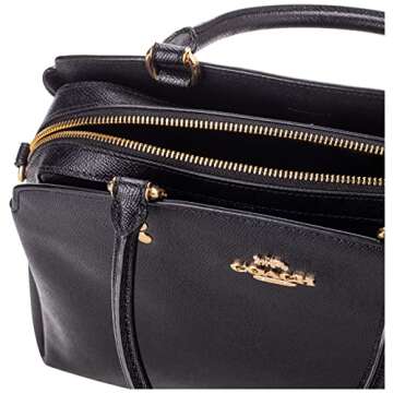 Coach Women's Lillie Carryall Top Handle Satchel Bag (Black)
