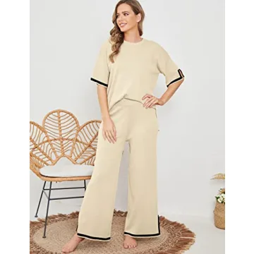 Faleave Women's Knit Lounge Set Stylish Comfort Outfit