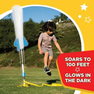 Stomp Rocket Jr. Glow Launcher - Outdoor Fun for Kids!