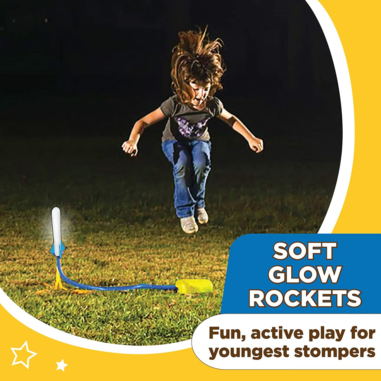 Stomp Rocket Jr. Glow Launcher - Outdoor Fun for Kids!