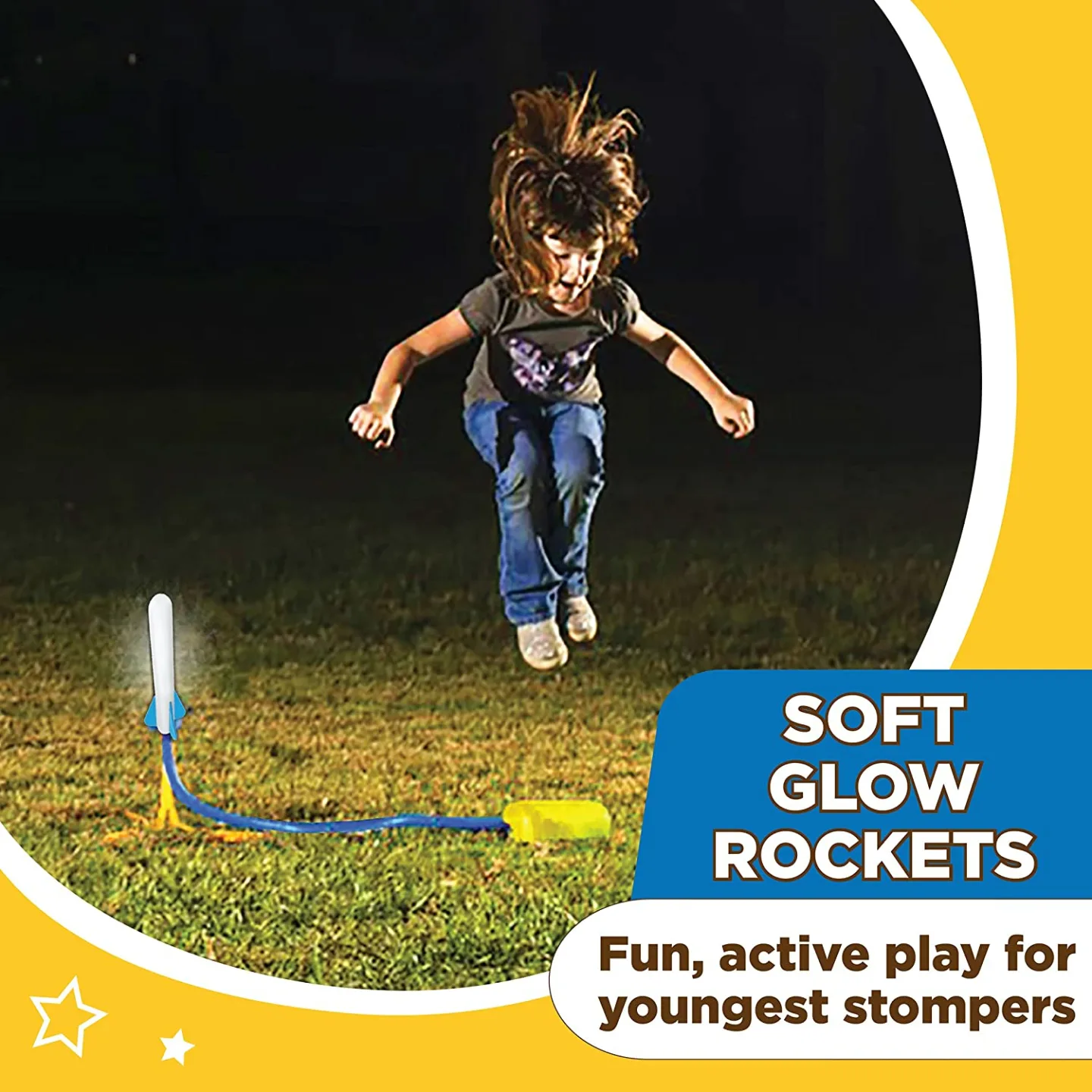 Stomp Rocket Jr. Glow Launcher - Outdoor Fun for Kids!