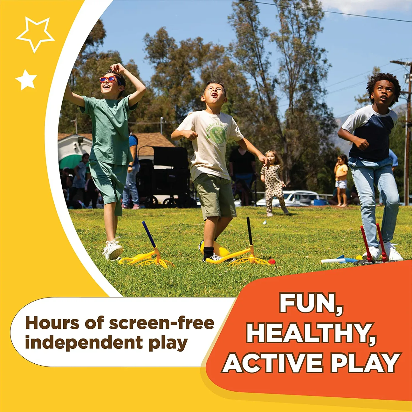 Stomp Rocket Jr. Glow Launcher - Outdoor Fun for Kids!