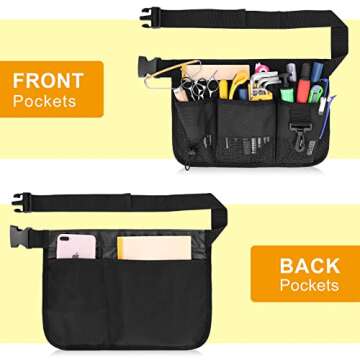Geboor Gardening Tool Waist Bag Belt Heavy Duty Oxford Tool Apron with 7 Pockets of Different Sizes ...
