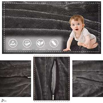 GQZGGXX Bean Bag Chair Cover, Durable Comfortable Chair PV Fur Bean Bag Sofas Faux Fur Sofa Living Room Sofa Bed Large Bean Bag Chairs for Adults (No Filler,Cover only) 6ft Dark Grey