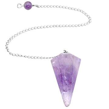 HYBEADS Natural Crystal Pendulum 12 Facet Reiki Charged