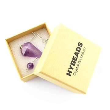 HYBEADS Natural Crystal Pendulum 12 Facet Reiki Charged
