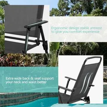 Vongrasig Folding Patio Dining Set for Outdoor Entertaining