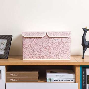 PRANDOM Large Stackable Storage Bins for Home Organization