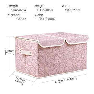 PRANDOM Large Stackable Storage Bins for Home Organization