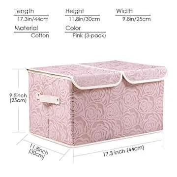 PRANDOM Large Stackable Storage Bins for Home Organization