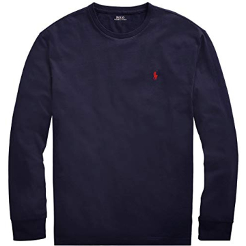 POLO RALPH LAUREN Men's Navy XL Long Sleeve Pony Logo T-Shirt - Premium Cotton