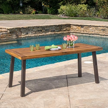 Acacia Outdoor Dining Table by Christopher Knight Home