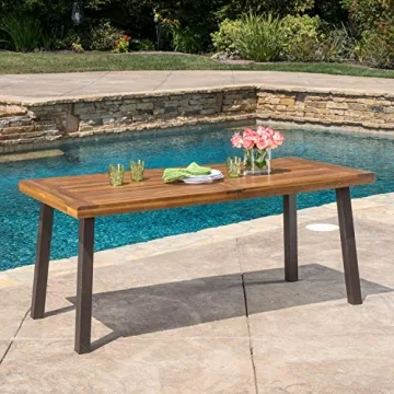 Acacia Outdoor Dining Table by Christopher Knight Home