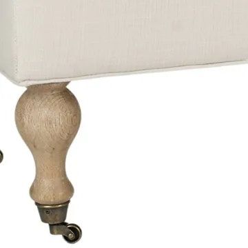 Elegant SAFAVIEH Cream Upholstered Bench for Versatile Decor