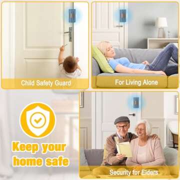 Home Security Door Lock, Upgraded Metal Door Reinforcement Lock, 3" Withstands 800 lbs of Impact for Inward Swing Doors, Defender Security Door Lock, Prevent Unauthorized Entry (Metallic Gray)