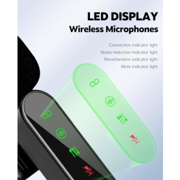 Gicorino Wireless Lavalier Microphone for iPhone and Android