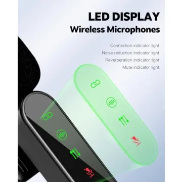 Gicorino Wireless Lavalier Microphone for iPhone and Android