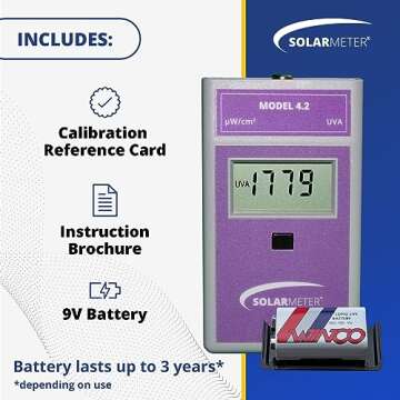 Solarmeter Model 4.2 Portable UVA Meter for Testing