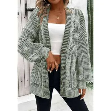 Pink Queen Women's Cozy Open Front Cardigan for Winter