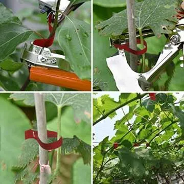 Jajadeal Plant Tying Machine Tool for Grapes, Raspberries, Tomatoes and Vining Vegetables, with 20 Rolls Tapes, 10000pcs Staples and Replacement Blades (Green)