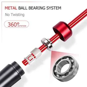 Redify Weighted Jump Rope for Workout Fitness(1LB), Tangle-Free Ball Bearing Rapid Speed Skipping Rope for MMA Boxing Weight-loss,Aluminum Handle Adjustable Length 9MM Fabric Cotton+9MM Solid PVC Rope