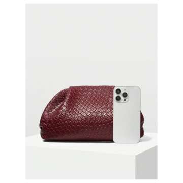 Elegant QWINEE Women's PU Leather Evening Clutch Bag