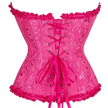 Plus Size Corsets for Women Bustier Top Halloween Costumes Sexy Lingerie Small Rose