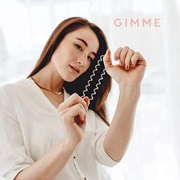 Gimme Beauty - Spiral Bands - Transparent Hair Accessories for All Hair Colors - No Crease Coil Hair Ties - Strong Grip Without Pulling or Snagging - Clear, No Crease Phone Cord Hair Bands (10 Count)