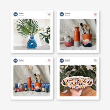 Sculpd Pottery Starter Kit: Air Dry Clay Set for 2 Adults