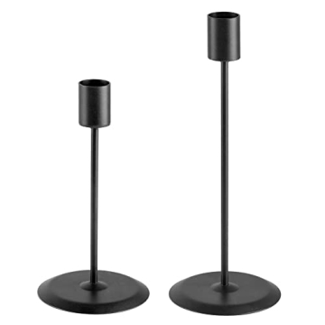 Elegant Matte Black Candle Holders Set for All Occasions