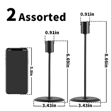 Elegant Matte Black Candle Holders Set for All Occasions