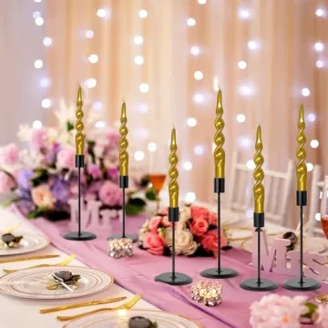 Elegant Matte Black Candle Holders Set for All Occasions