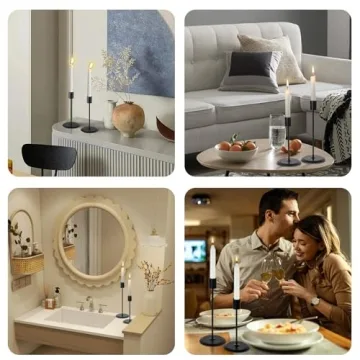 Elegant Matte Black Candle Holders Set for All Occasions