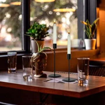 Elegant Matte Black Candle Holders Set for All Occasions
