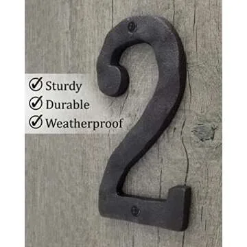 House Numbers For Outside Address Numbers For House Black Metal 5.5 Inch House Numbers US Based Company