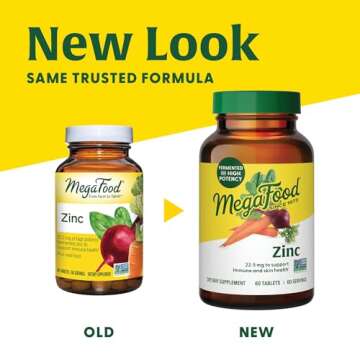 MegaFood Zinc Supplements for Immune and Skin Health
