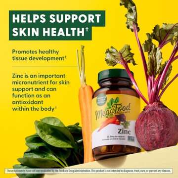 MegaFood Zinc Supplements for Immune and Skin Health