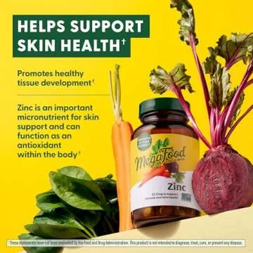 MegaFood Zinc Supplements for Immune and Skin Health