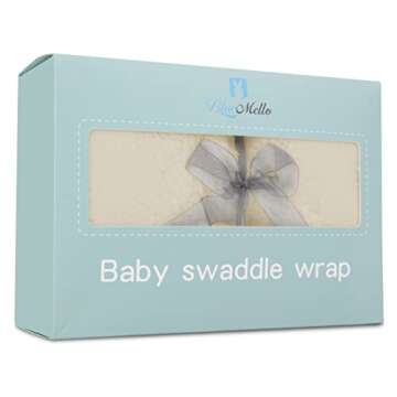 BlueMello Baby Swaddle Blanket - Ultra-Soft Plush Wrap