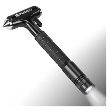 SINSEN Automotive Escape Tool - Multifunction Emergency Kit with Flashlight