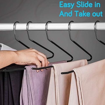 IPOW Heavy Duty Metal Pants Hangers for True Closet Efficiency