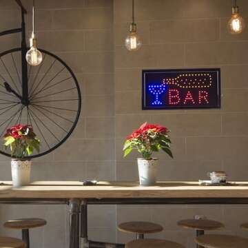LED Bar Sign - Neon Electric Display Sign with Animation and Energy Efficient LEDs for Homes, Businesses, and Events by Lavish Home