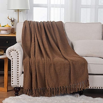 PERSUN Super Soft Cozy Knitted Throw Blanket, 50"x60"