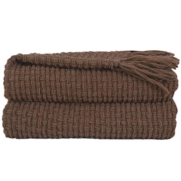PERSUN Super Soft Cozy Knitted Throw Blanket, 50"x60"