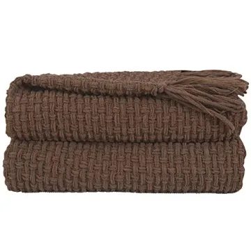 PERSUN Super Soft Cozy Knitted Throw Blanket, 50"x60"